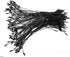 LGEGE 500 pcs 7.5-inch Black Hang Tag Nylon String Snap Lock Pin Loop Fasteners Hook Ties