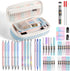 Nicpro 45PCS Aesthetic School Supplies, Big Capacity Pen Case with Pastel Mechanical Pencils and Erasers