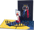 Ribbli Basketball Handmade 3D Pop Up Card - Birthday Gift for Him, Sport Gifts for Dad, with Envelope
