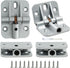 LifCratms 4 180 Pcs Adjustable Locking Hinges, Degree Folding Table Hinge, Zinc Alloy, Powder Coated