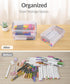 Sooez 6 Pack Extra Large Plastic Pencil Box, Clear Marker Organizer with Lid, Stackable Storage for Art