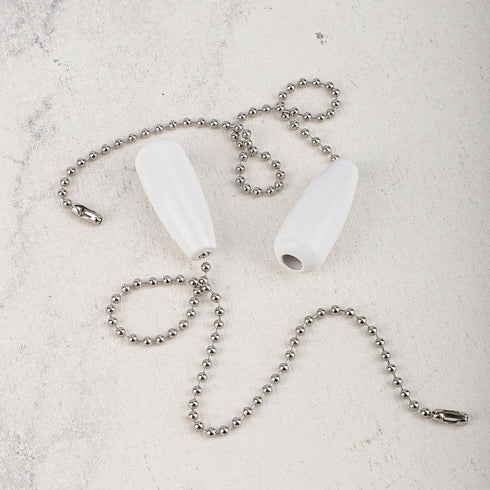 Gosknor 4pcs 12.68in Ceiling Fan Chain Extenders, Light Pull Chain Extension Wooden Beaded Balls Fan Pull Chain Pendant