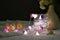 Nature Colorful Fluorite Crystal String Lights 6.5 FT 20 LED Powered by