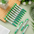 Ctosree Mental Health Awareness Pens, 12 Style Green Ribbon Retractable Gel Pens, Office Charity Stuffers