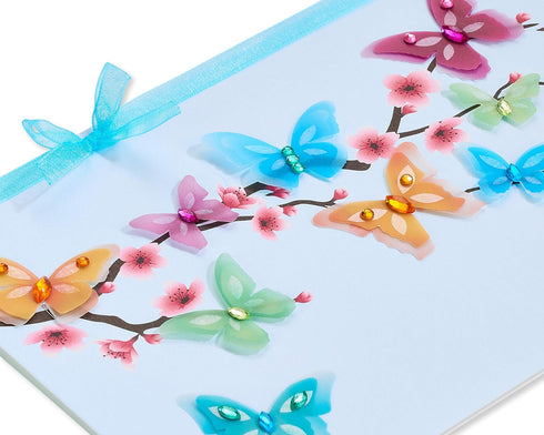 Papyrus Blank Card, Cherry Blossom Design