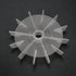 uxcell 120mmx15mm Round Shape Motor Fan Blade, White Engineering Plastic with 12 Vanes