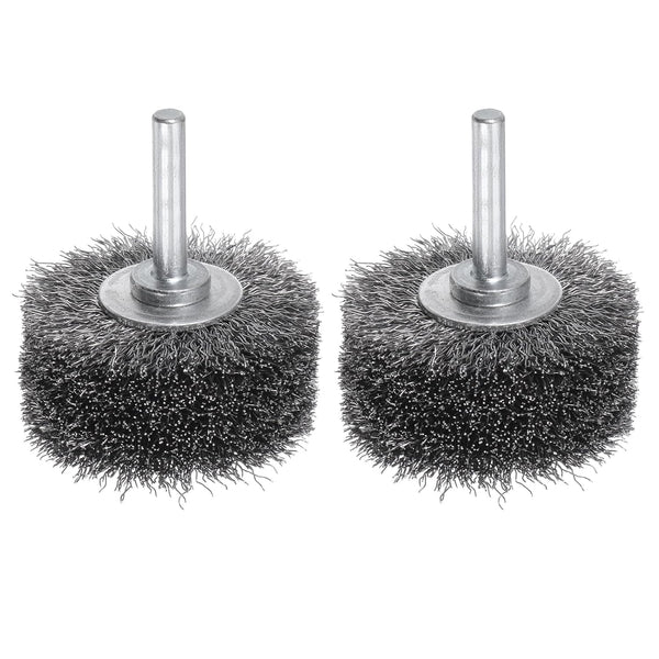 uxcell 2PCS Wire Wheel Brush for Drill Attachment, 2" Carbon Steel for Cleaning Rust Stripping