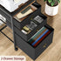 GAOMON File Cabinet with 3 Drawers, Mobile Filing Cabinet Fits Letter Size or A4, Small Under Desk Storage Cabinet,