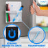 YES4QUALITY Magnetic Pen Holder for Refrigerator, Strong Magnetic Back, Dry Erase Marker Holder, Clear & White Pencil