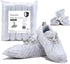 X-Large Disposable Shoe Covers 100Pcs, Waterproof Boot Cover, Dust Proof Non-slip CPE Protectors, White, One Size