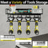 (1 4 AZERPIAN Tool Organizer Heavy Duty Power Wall Mount for Drill and Cordless Tools Heavy Duty Rack for Garage