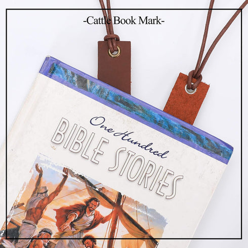 Genuine Leather Bookmarks with Tassel, Handmade Page Markers for Reading, Perfect Gift for Readers (5 Pack Umber)