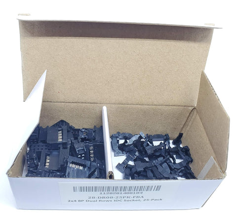 Pc Accessories - Connectors Pro 25-Pack 2X4 8 Pins 2.54mm 0.1" Pitch Dual Rows IDC Socket for Flat Ribbon Cable