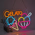 Dimmable,15.7511.8inches Gelato Neon Sign, Neon Lights Hanging Wall Art Decoration for Restaturant Shop Food Truck