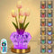 Tulip Table Lamp, 4 Modes 16 Color Changing Acrylic Crystal Night Light