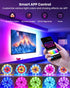 16.4ft 50-75 Inch 44 RGB+IC LED Lights for TV, Backlight Strip Behind TV with Music Sync, Bluetooth APP and Voice