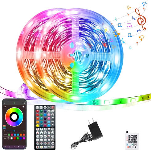 GANZQH Led Lights for Bedroom 150FT, RGB Led Strip Lights Color Changing Indoor,