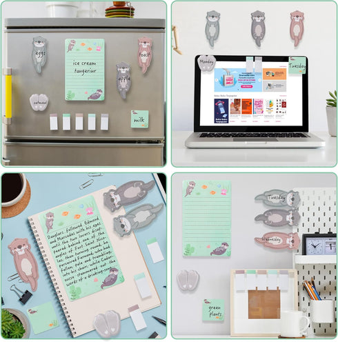 I Just Really Like Otters Sticky Notes Set, 550 Sheets, Cute Cartoon Otters for Back to School Supplies