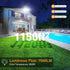 75W 7000LM 3 IP65 6500K Onforu Flood Lights Outdoor, Brightness Security Lights Switch Controlled, Adjustable Heads