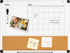 VUSIGN Monthly Calendar Whiteboard Cork Board Combo, 18" x 24", Planning Board with Silver Aluminium Frame