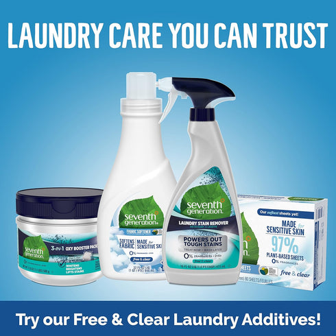 Seventh Generation Liquid Laundry Detergent, Biodegradable Free & Clear, 50 oz