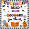 Pasimy Halloween Bulletin Board Decorations Set, Spider Bat Ghost Pumpkin Cutouts for Halloween Party Supplies