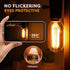 Amber Dimmable Tubular LED Bulb T45 Edison 60W Equivalent 6W 500lm 2200K Warm White, Pack of 2