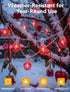 50Ft G40 27 Bulbs, LED Valentine's Day String Lights Outdoor, Valentines Decorations Lights with Red Shatterproof Globe