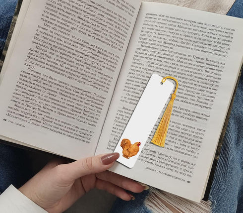 Set 2 WIRESTER of Metal Bookmarks with Light Gold Tassel for Students, Reader, Teachers, Book Lovers - Golden Cochin