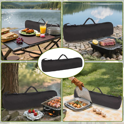 Azumavi Pack Pack, 22.44 3.94 3.94 Multi-Purpose Grill Storage Bag, BBQ Tool Storage Bag, Waterproof Oxford Grill Tool