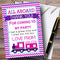 The Card Zoo Pink & Purple Chevrons Train Party Thank You Cards