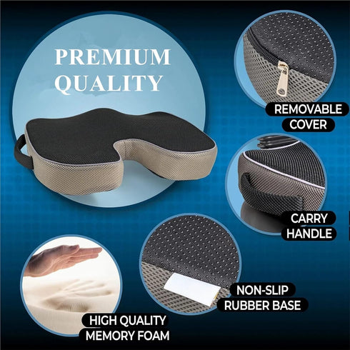 Generic Tailbone Cushion Non Slip Orthopedic Memory Foam Prostate for Sciaticaback Pain Relief Comfort Chair Car Seat