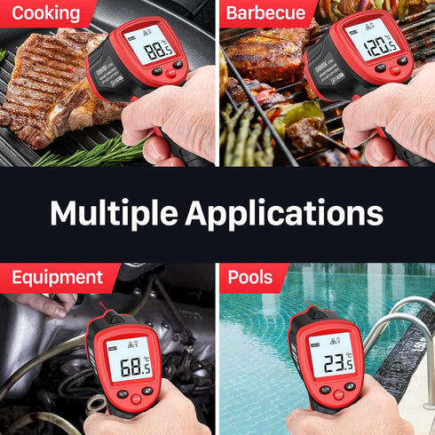 Eventek Infrared Thermometer Gun -58°F~788°F for Cooking, Pizza Oven, Grill, with Adjustable Emissivity