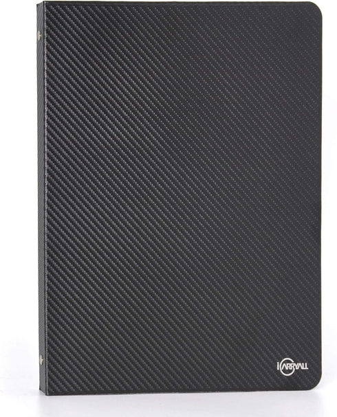 Binder Portfolio Organizer - Business and Interview Padfolio with Color File Folders and 3-Ring Binder, Clipboard