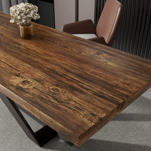 YENHOME Distressed Wood Wallpaper Peel and Stick Countertop Wrap Waterproof Brown Thick Faux Wood Contact Paper for Cabinets Vinyl Wrap 17.7"x118" Self Adhesive Wallpaper Wooden Contact Paper by YENHOME