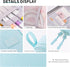 CICIMELON Durable Pencil Case, Big Storage Pen Pouch Bag for School Supplies, Office, College, Teen Adults, Light Blue
