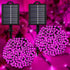 YAOZHOU Valentines Day Solar Christmas String Lights Outdoor Pink 2 Pack 144ft