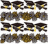 Whaline 69Ft Graduation Bulletin Board Border, Graduation Cap Firework Shape Decoration for Classroom
