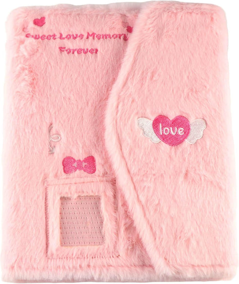 Kpop Photocard Binder, Plush Cover, A5 Refillable 6 Ring Budget Binder, Mini Notebook Planner
