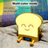 CRBAND Cute Toast Bread Lamp Plus+, Multi-Color Toast Touch Bar Night Light with Clock, Rechargeable Nursery Desk Decor