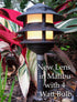 Frosted Plastic Lens Globe for 3 Tier Metal Low Voltage Path Lights compatible with Malibu Landscape Lighting, Hampton Bay, Paradise Cast Aluminum Pagoda and more. 3 Pack by Generic