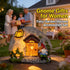 4 Fairy Garden Accessories Gnome House Pcs Kit, Solar Statues with Openable Door for Yard Lawn Patio, Resin Stone