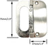 XMHF Recessed Type Furniture Wardrobe Drawer Pull Handle - Silver Flat Cabinet Flush Ring Pull (3pcs)