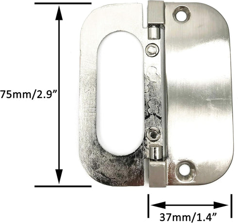 Recessed Type Furniture Wardrobe Drawer Pull Handle Silver Flat Cabinet Flush Ring Pull 2pcs by XMHF