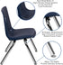 EMMA 12-inch + OLIVER Navy Student Stack School Chair
