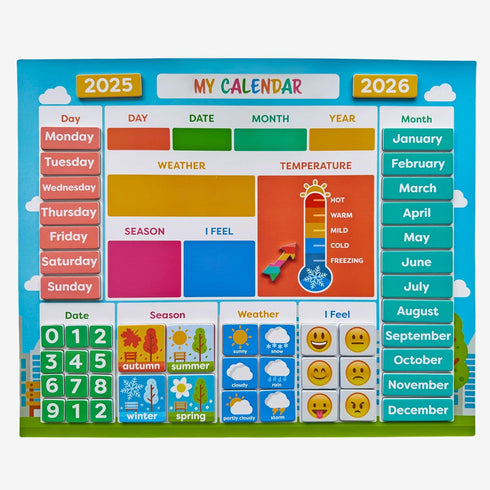 My First Daily Magnetic Calendar | Weather Station for Kids | Moods