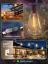 50FT 25 ST35 Bulbs LED Outdoor String Lights, Patio Lights with Shatterproof LED Vintage Edison Connectable LED String