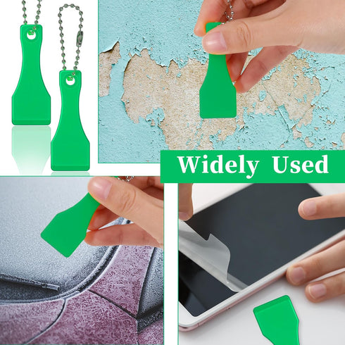 10 Pcs Lotto Scratcher Tool, Plastic Keychain Scraper for Lottery Tickets, Lotto Scratcher Keyring, Green