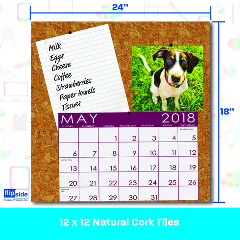 Pack of 24 Cork Squares - 6 x 6