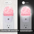 AOWULA Pink Glitter Night Light,Night Lights Plug into Wall Decor for Stairway/Hallway/Kitchen,Dusk to Dawn Sensor